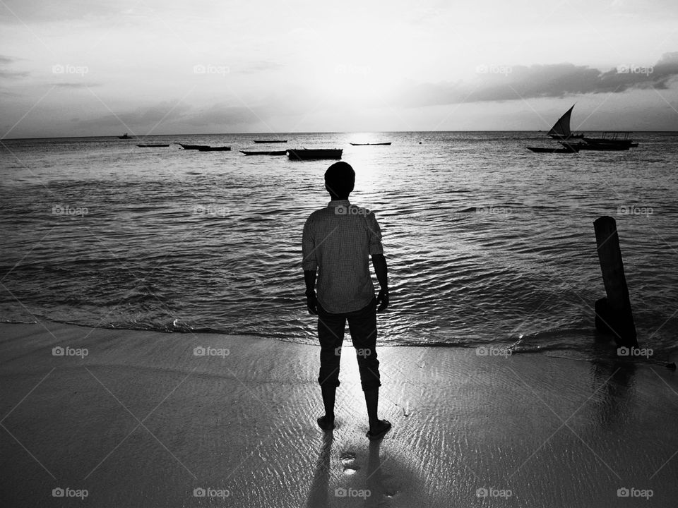 Water, Beach, Sea, Monochrome, Ocean