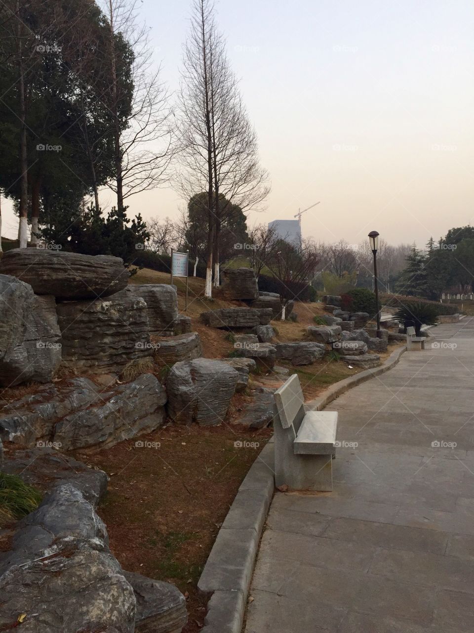 A park in Autumn in Yiwu