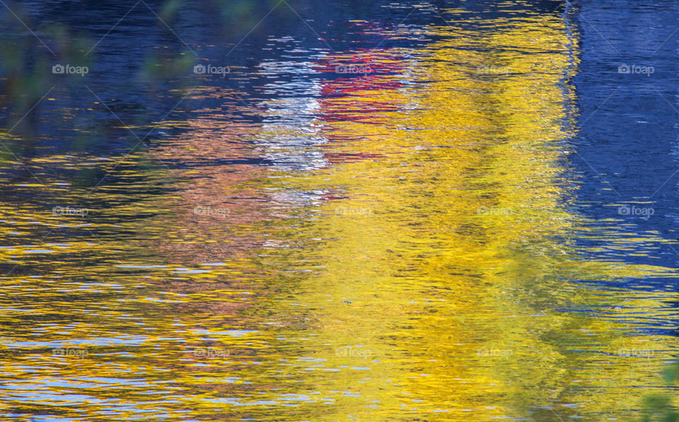 Autumn reflection in water