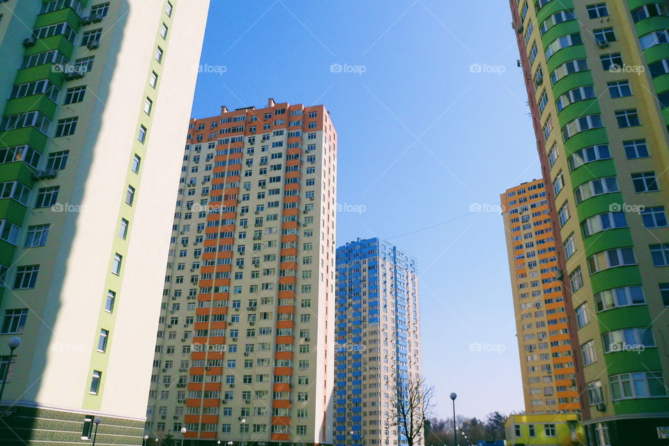 buildings of a residential complex Park lakes in the city of Kiev