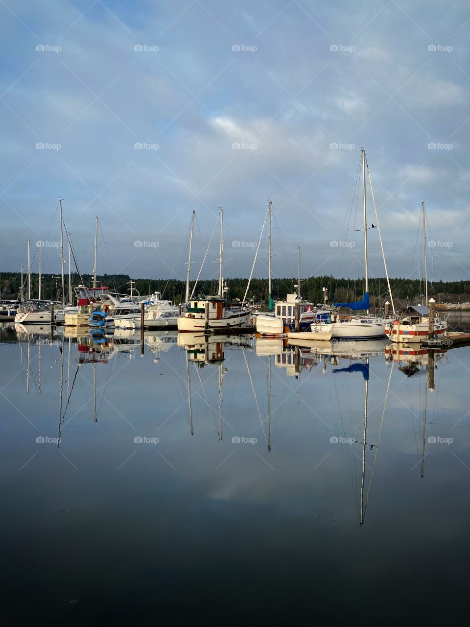 Sunrise Stillness at the Marina 