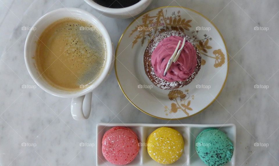 Directly above view of sweet food