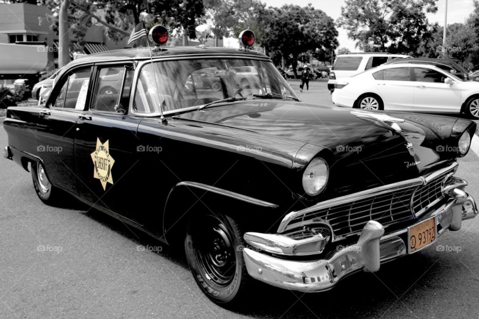 Vintage ford cop car