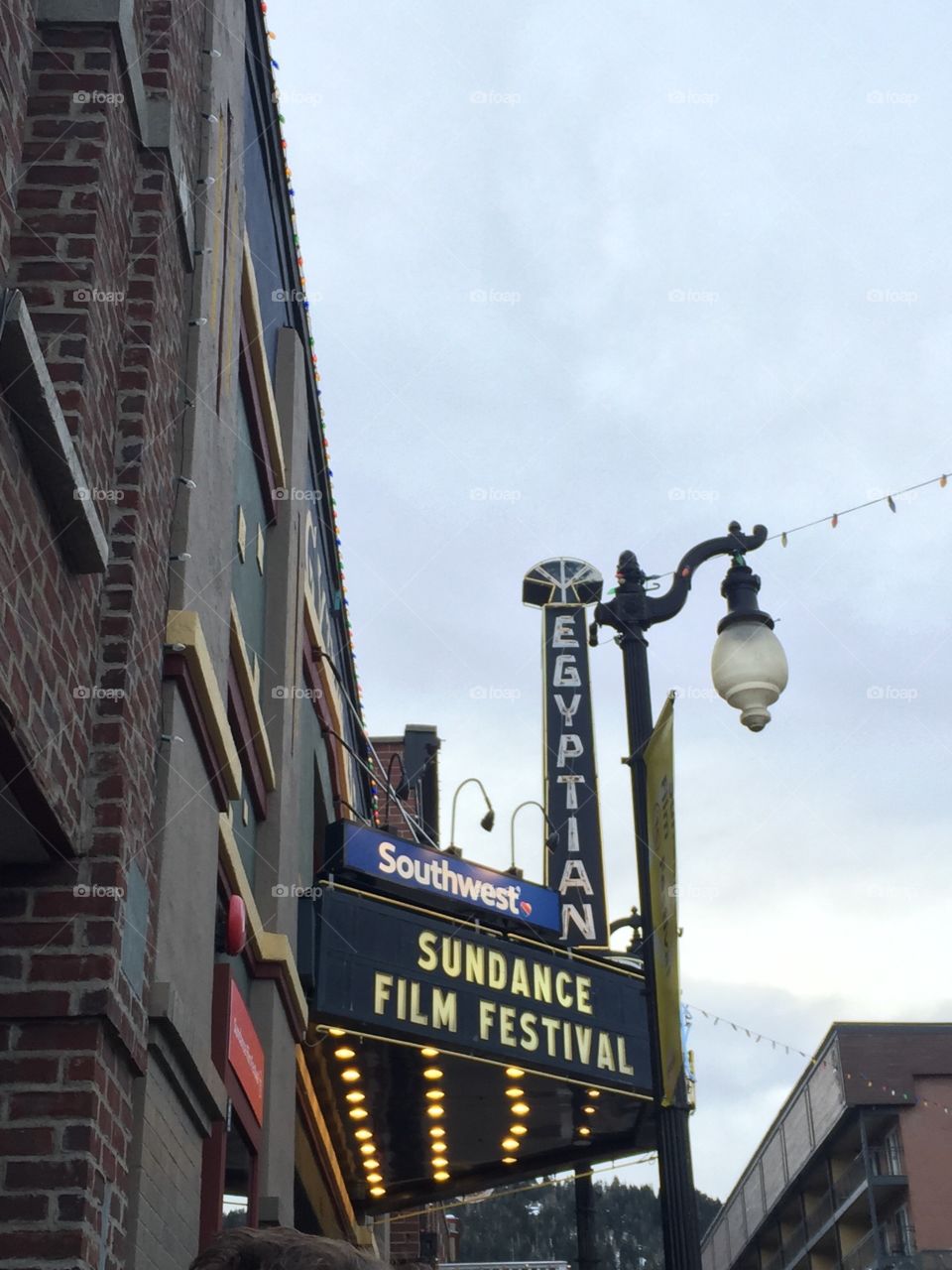 Egyptian Theater, Park City, Utah. Egyptian Theater, Park City, Utah during Sundance Film Festival 2015