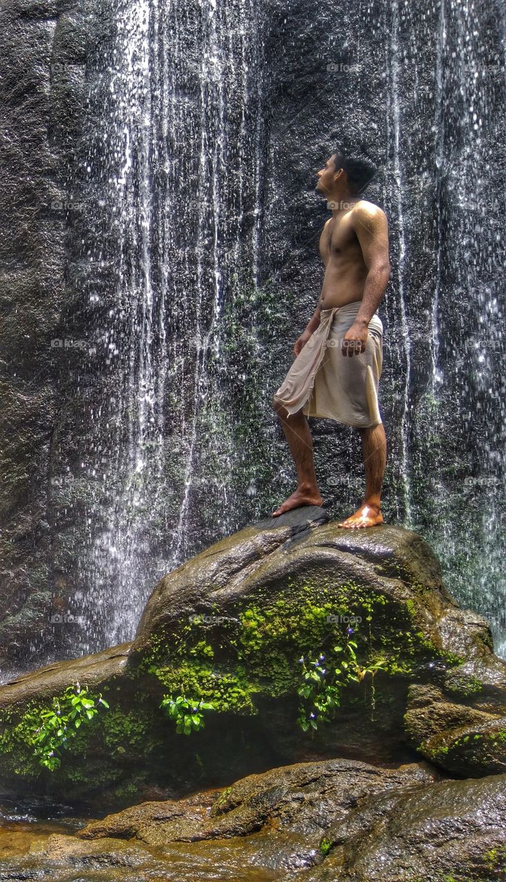 waterfall bath