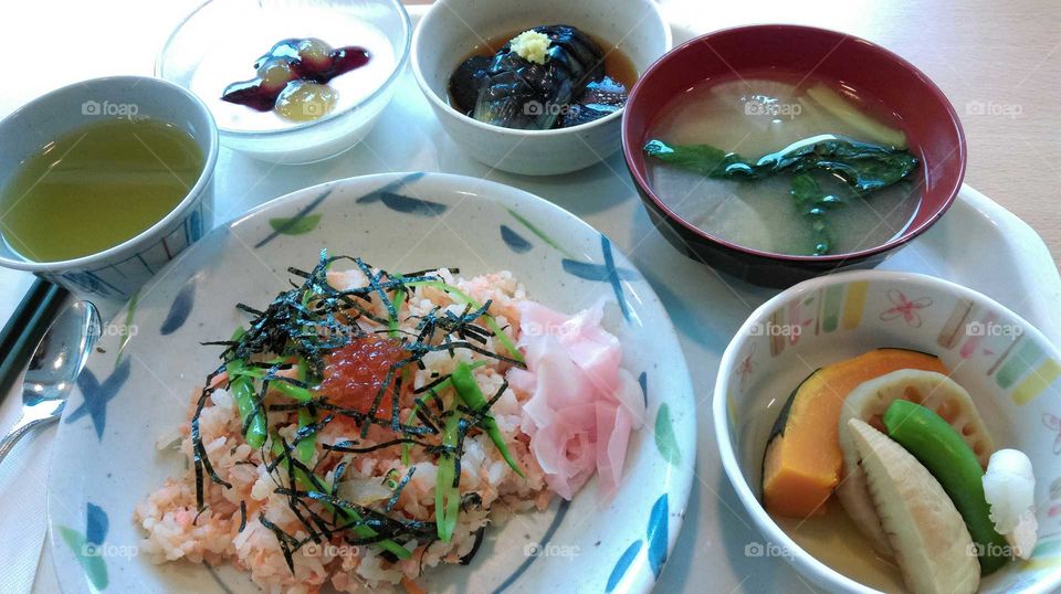 Japanese food,Asian food,rice set.