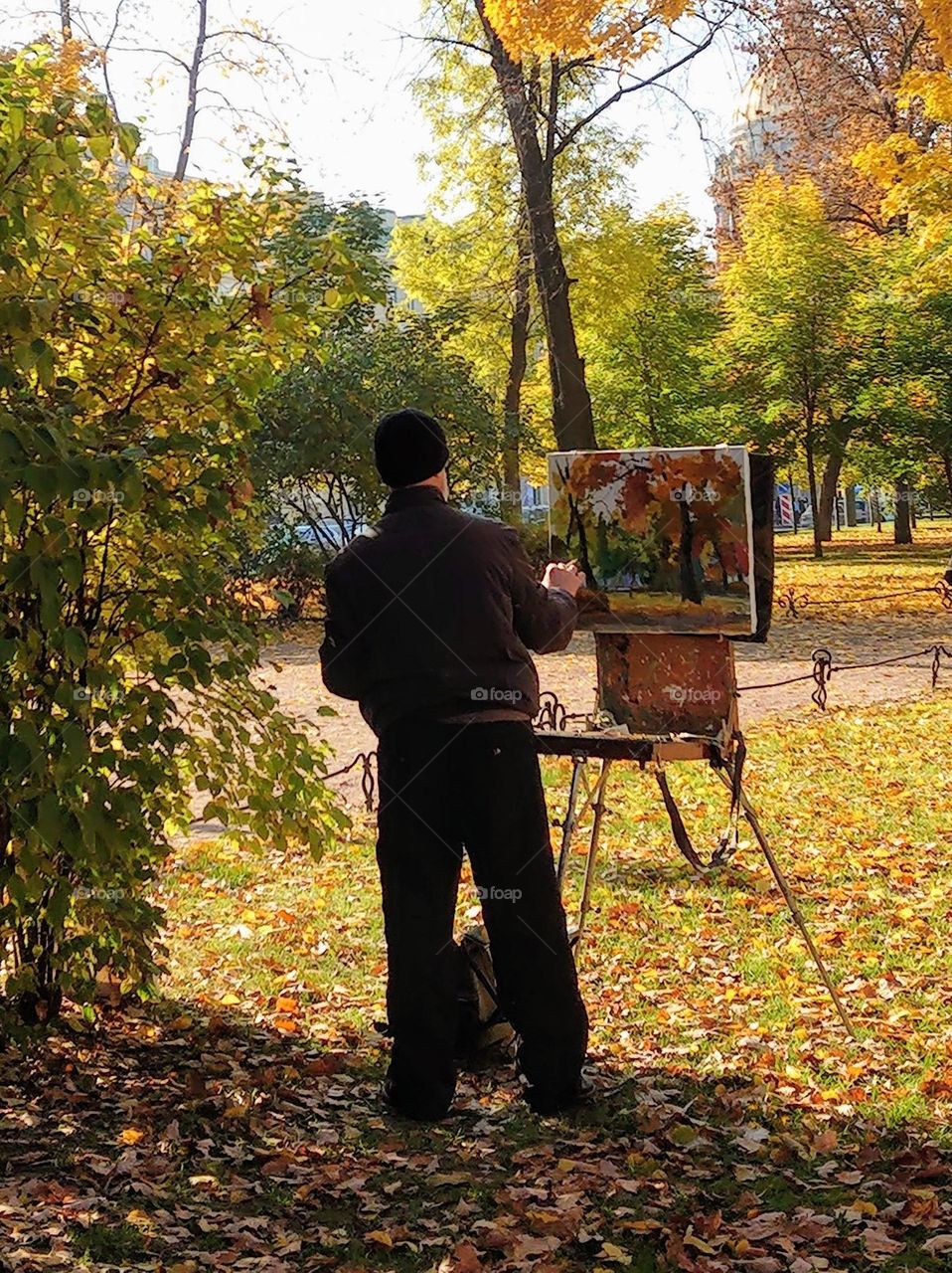 Handmade 🎨🖌️ Paints a picture🎨🖌️ Autumn landscape 🍁🍂🎨