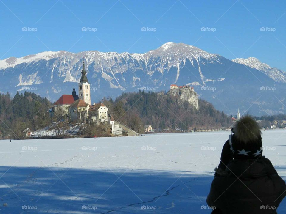 Ice Skating on Lake Bled