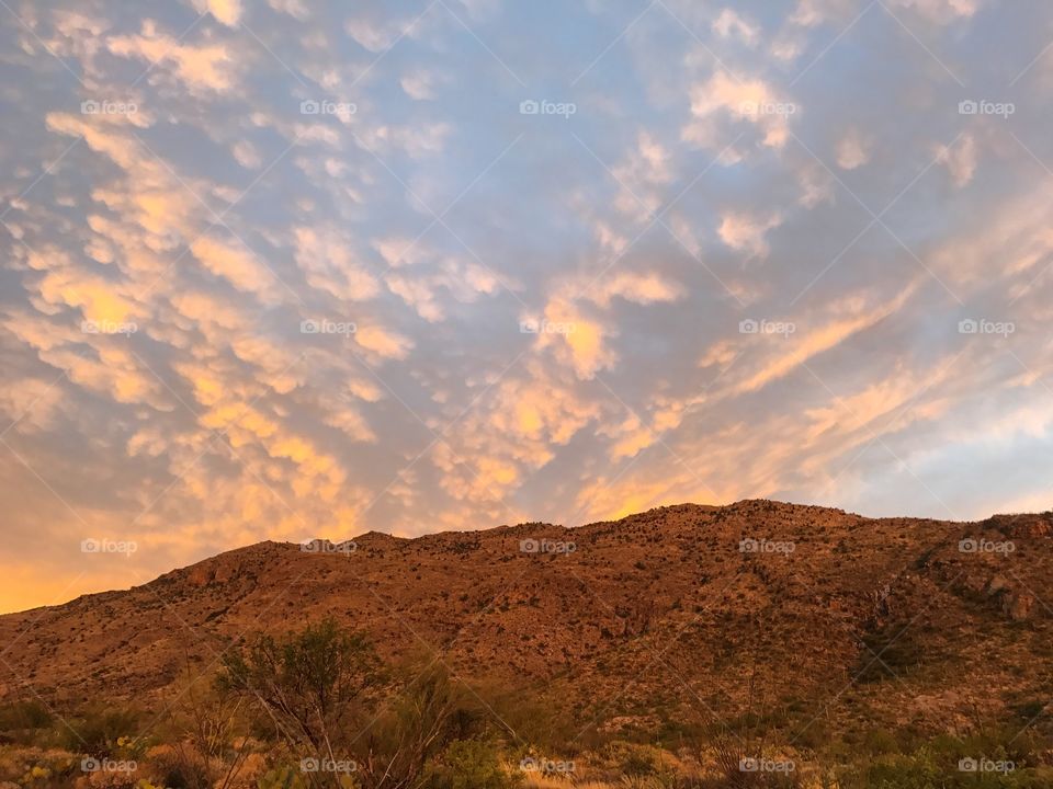 Desert Mountain Landscape - Cloudscape 