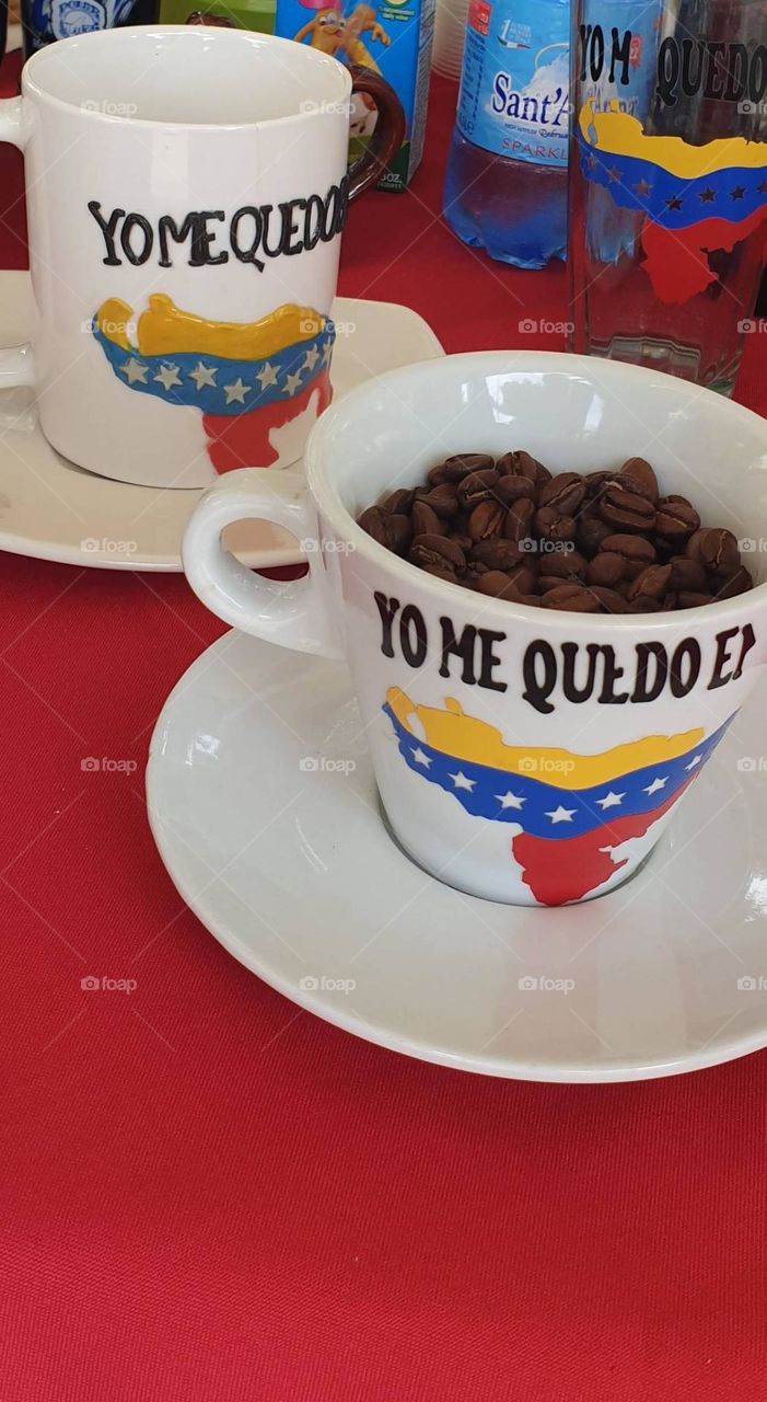 Just coffee, a cup of exquisite Venezuelan coffee, aroma and special flavor