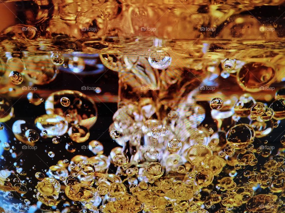 Bubbles of honey