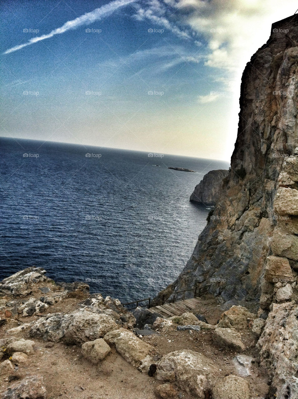 sea holiday cliff greece by Nikita80