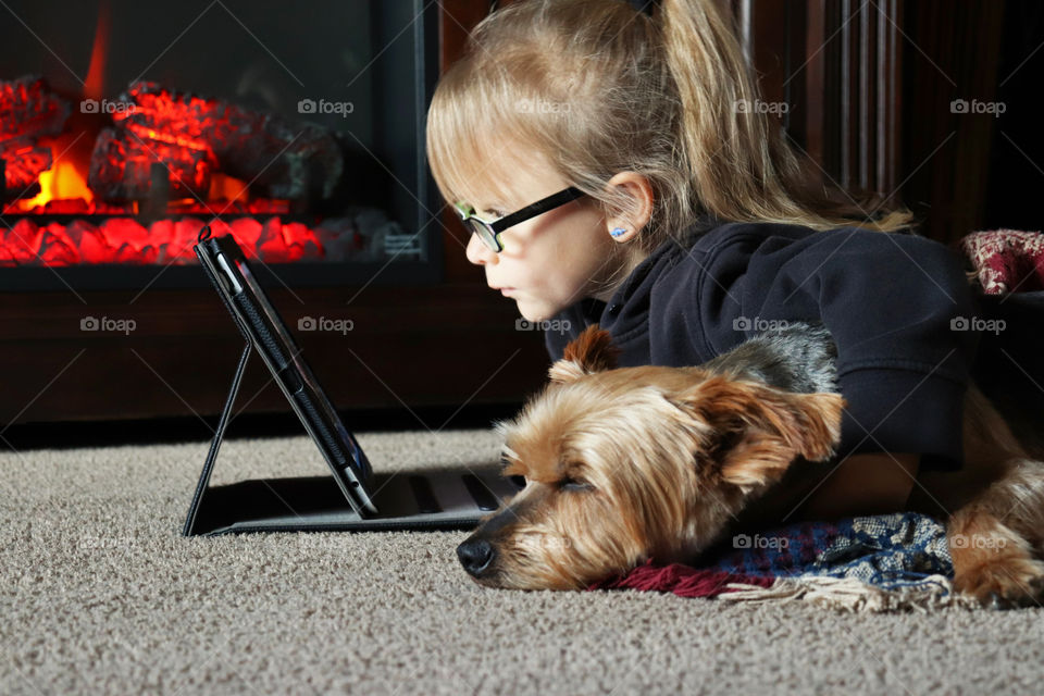 Toddler hugging her best friend