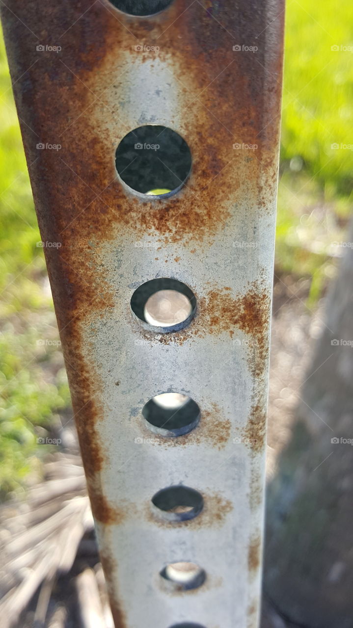 rusty pole