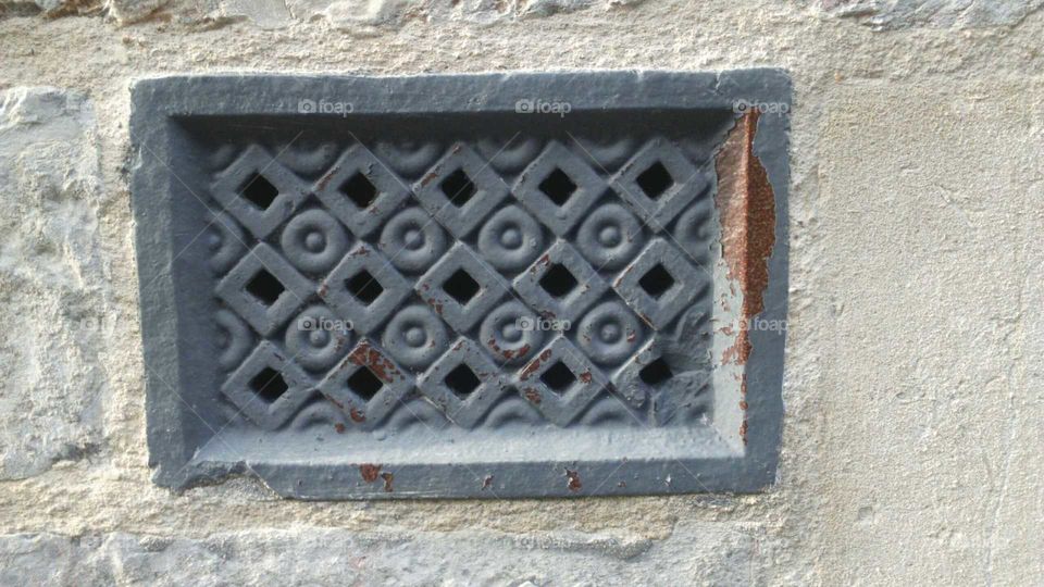 air vent in Truro Cornwall on the library. originally brown glaze