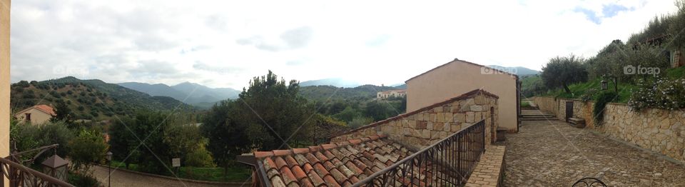 Panoramic view in the mountains, sicily. It was a cool cold november week end. 