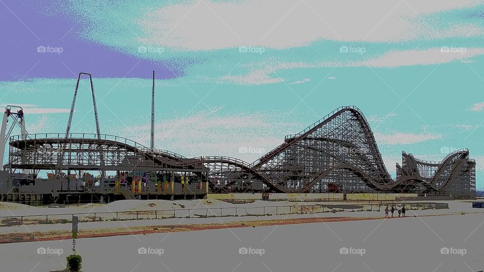 rollercoaster on the sand