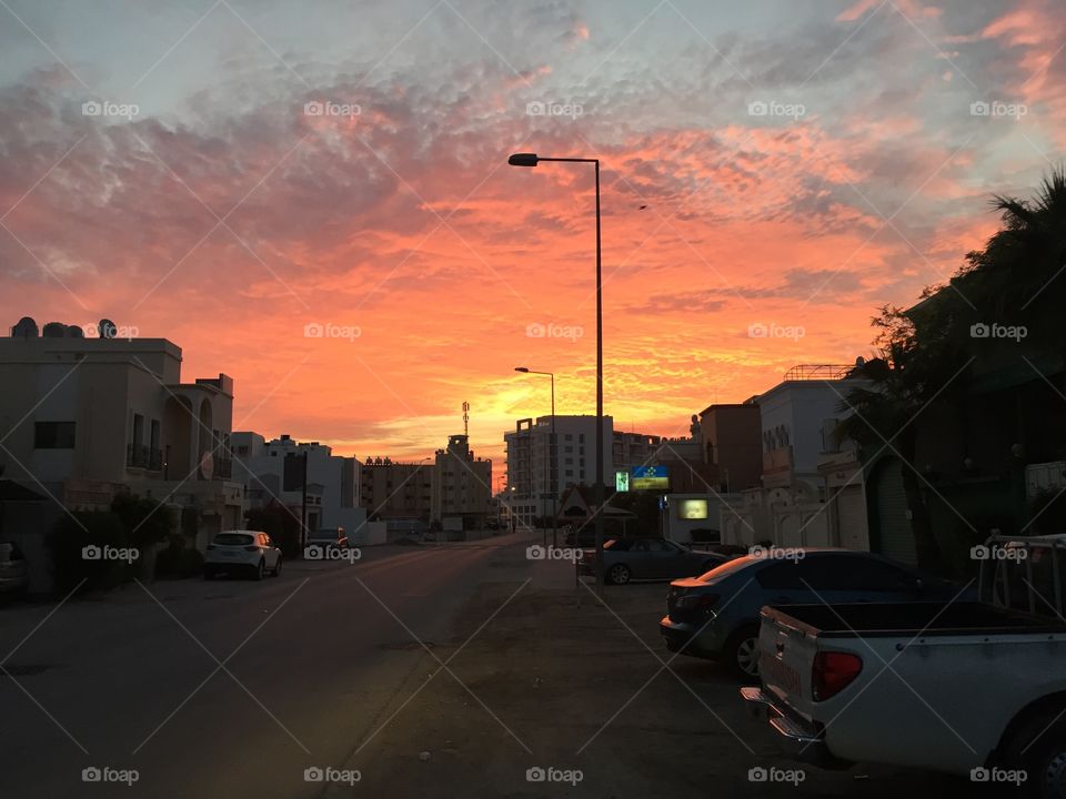 Wonders of nature: sunrise over Bahrain 