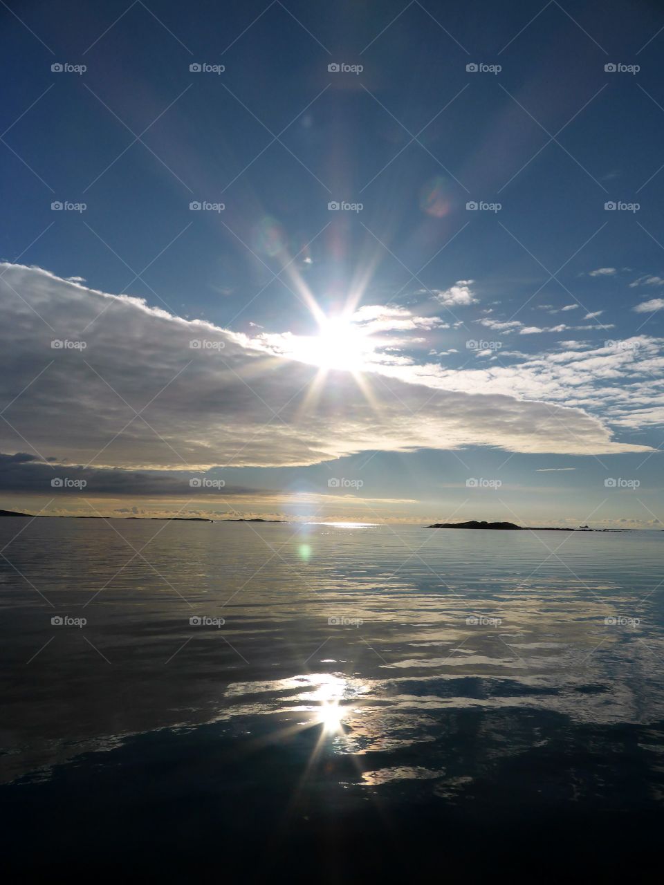 Sun reflected in sea
