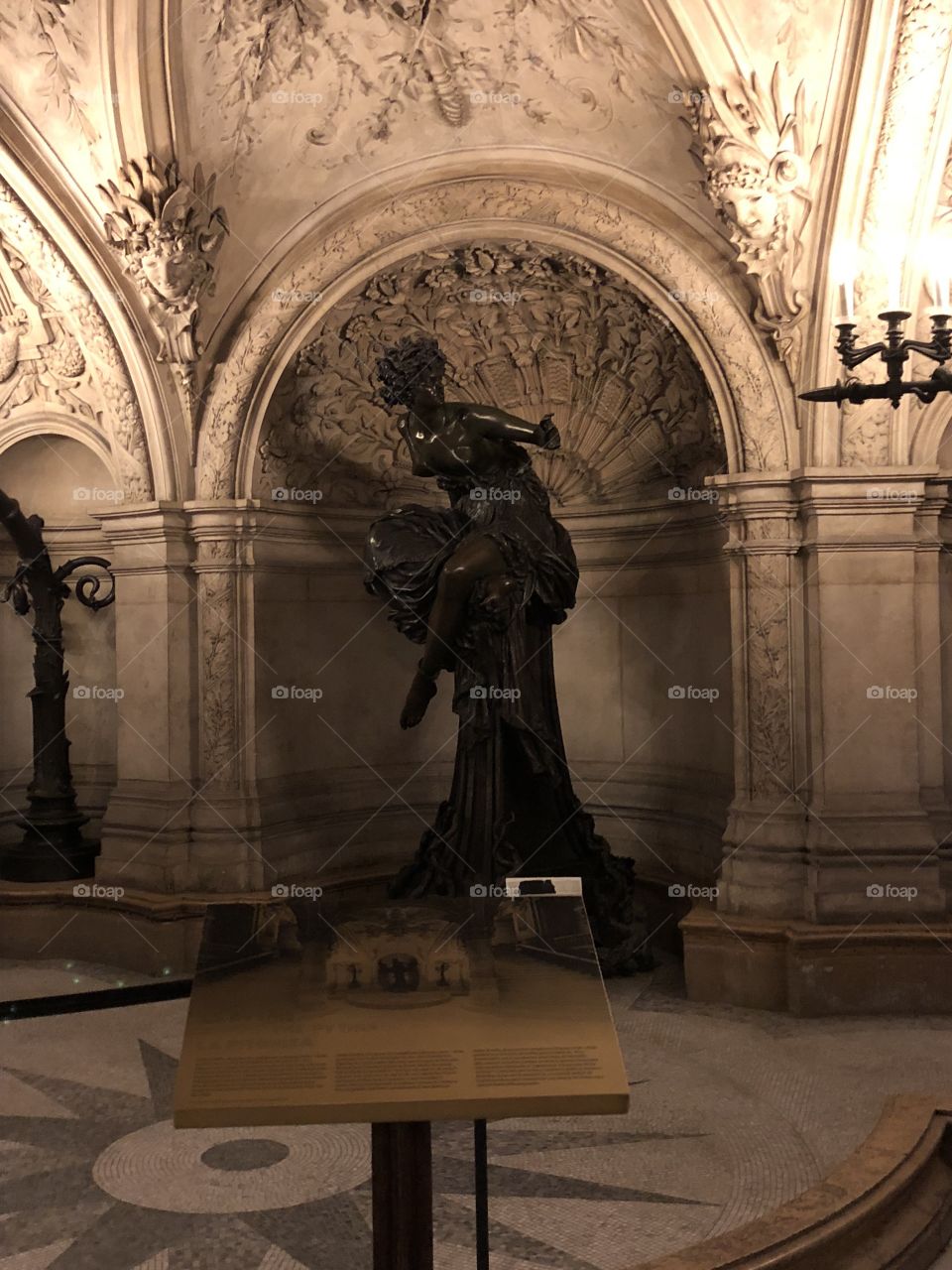 A beautiful statue inside Paris’s Garnier Opera House. 