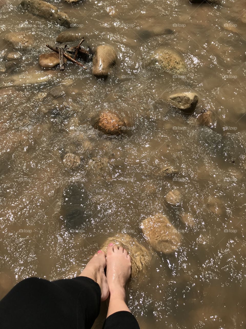 Toes in the stream 