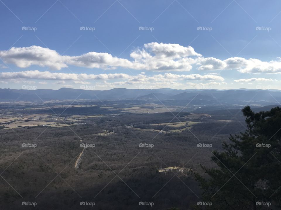 Scenic view of the mountains in Virginia 