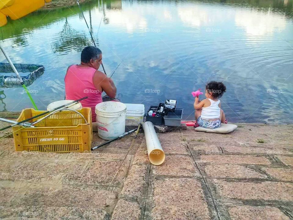 pescaria pai e filha