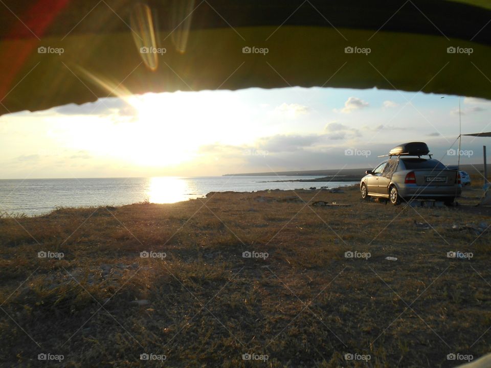 Beach, Sunset, Landscape, Sea, Water