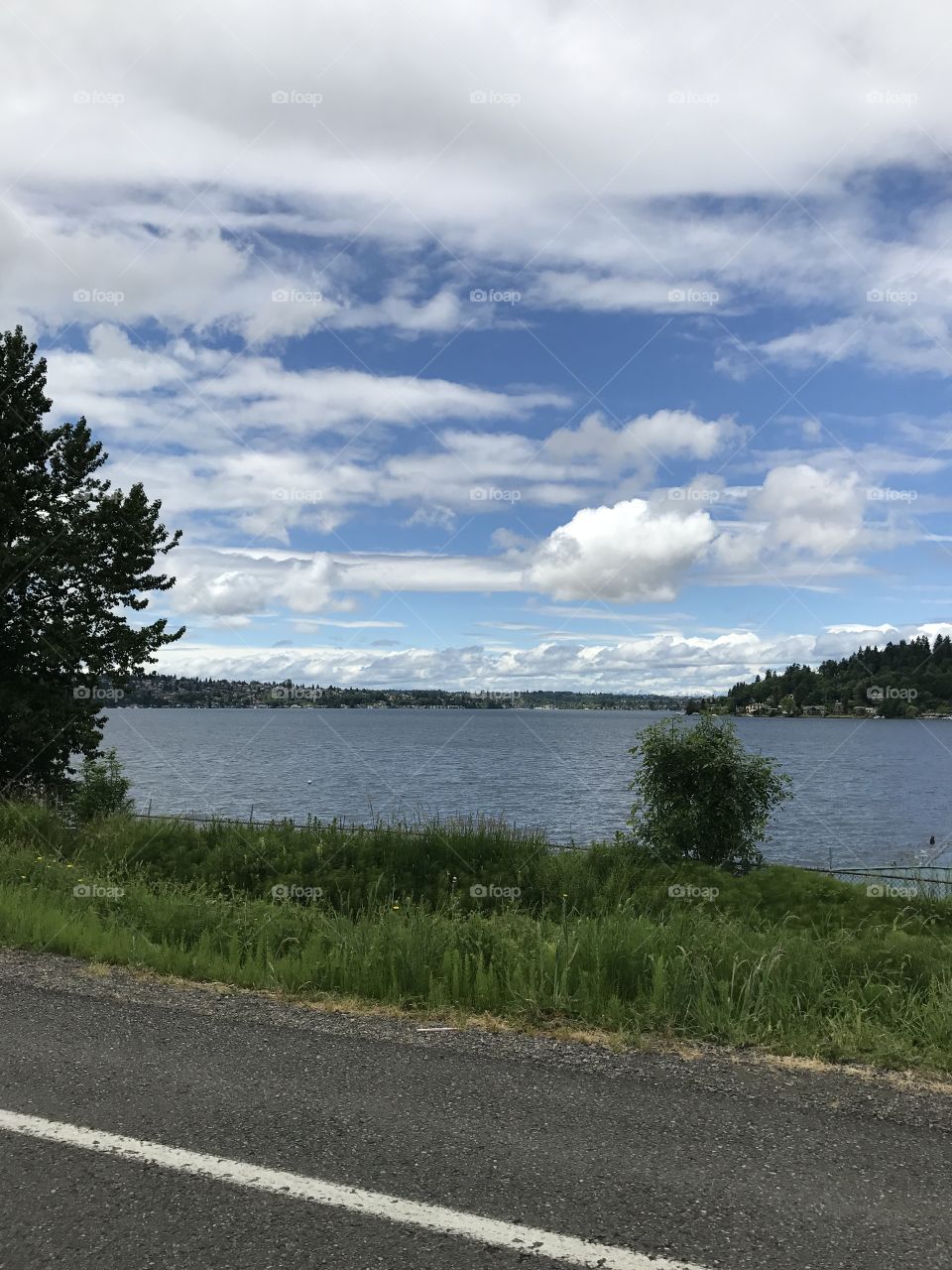 View of the sky and Lake Washington
