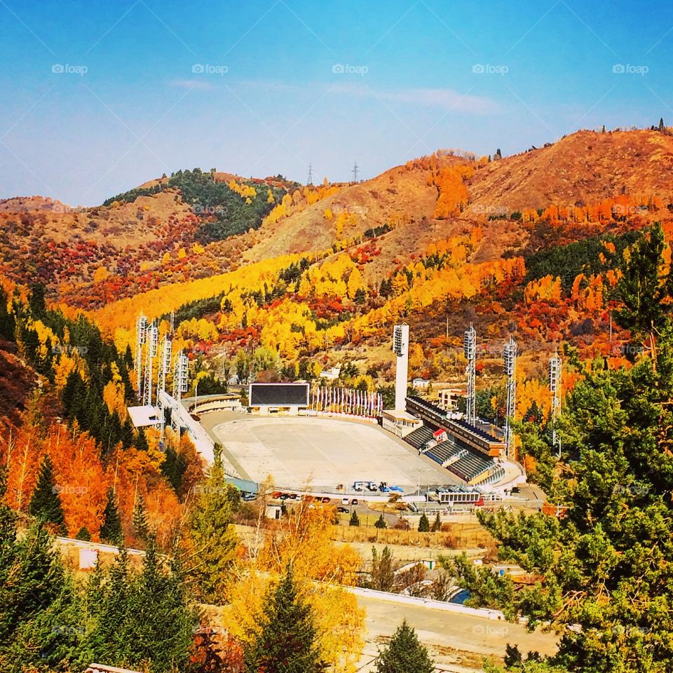 Ice rink in the mountains