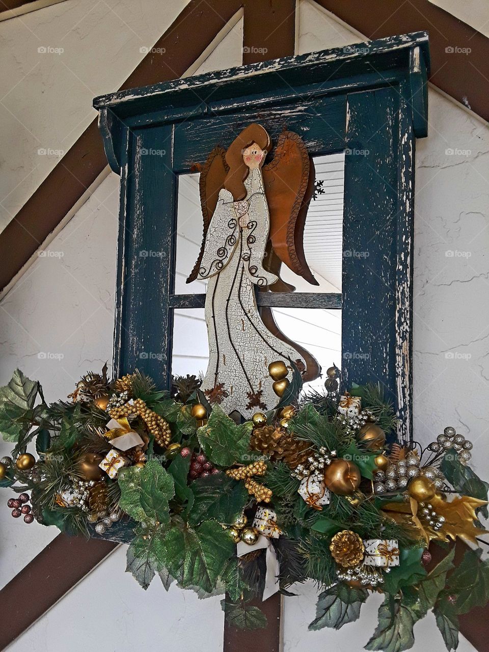 Angel In Window Porch Decoration