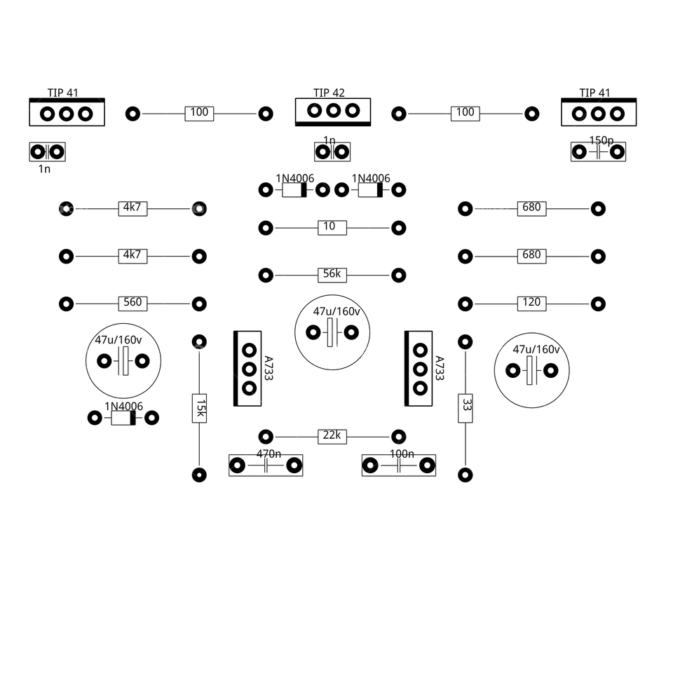 Simple Quasy NPN Amplifier 1 Component