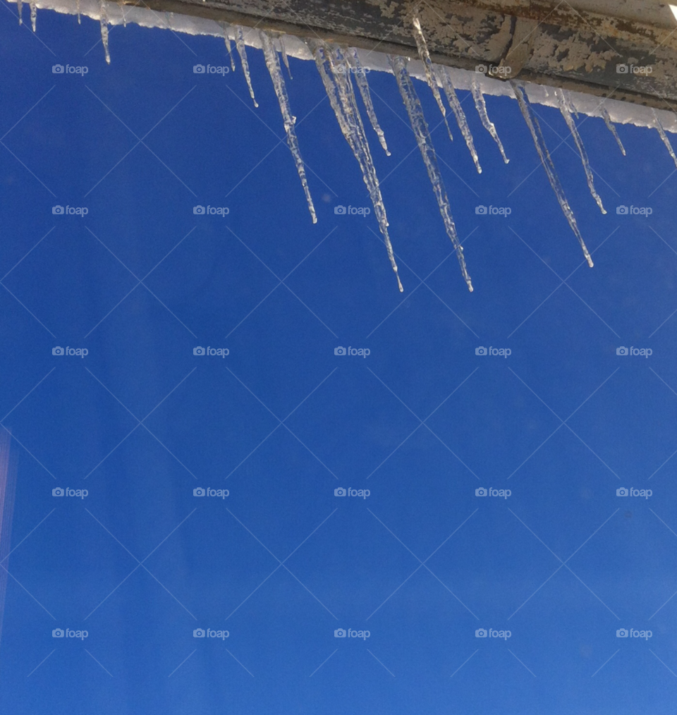 winter ice cold blue sky by Titania