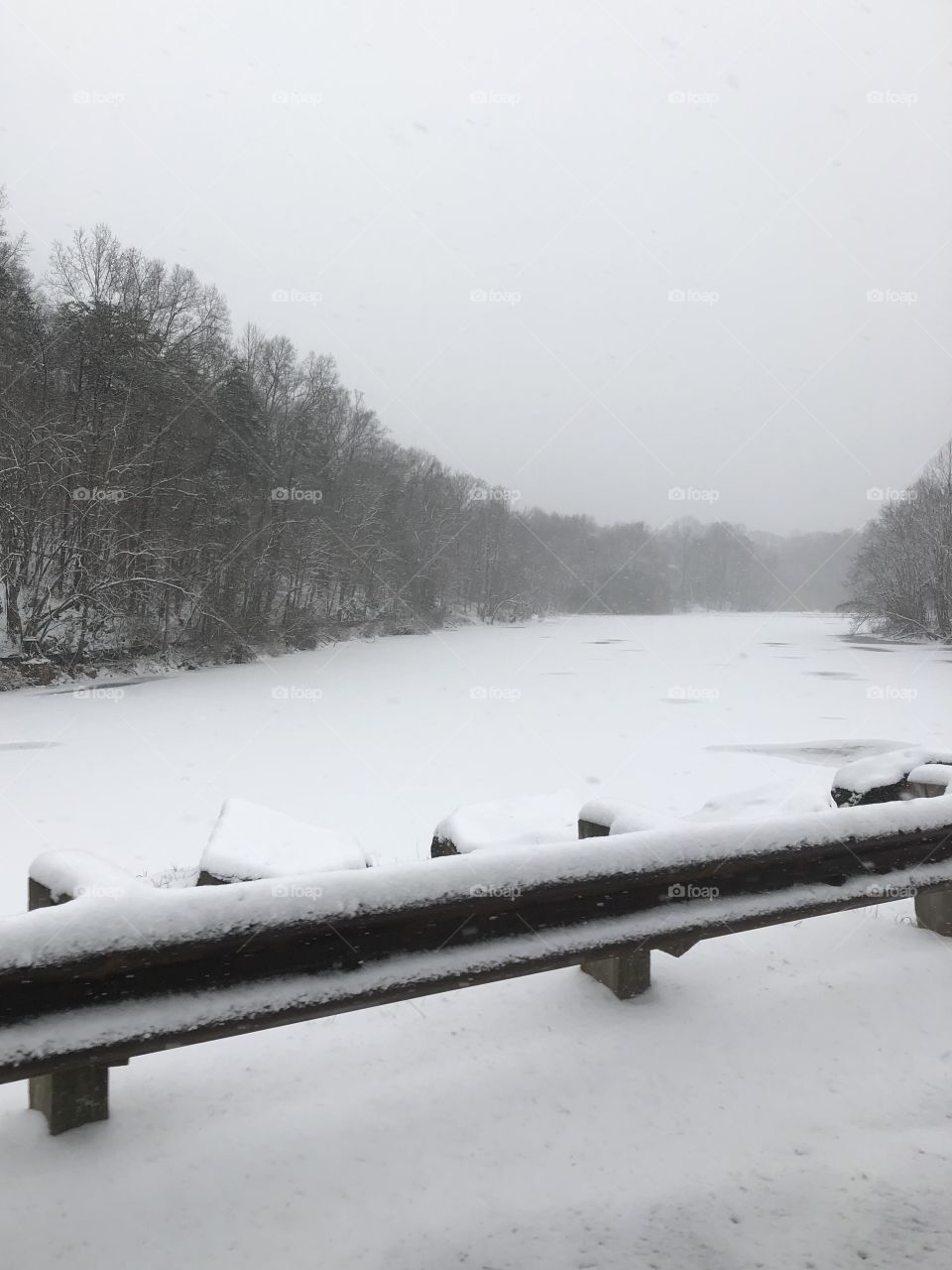 Frozen lake