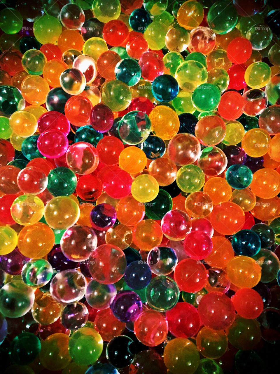 Colourful glistening balls