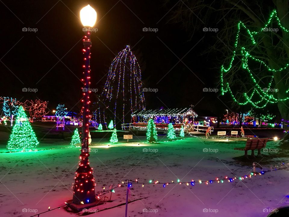 Christmas light display in Ohio 