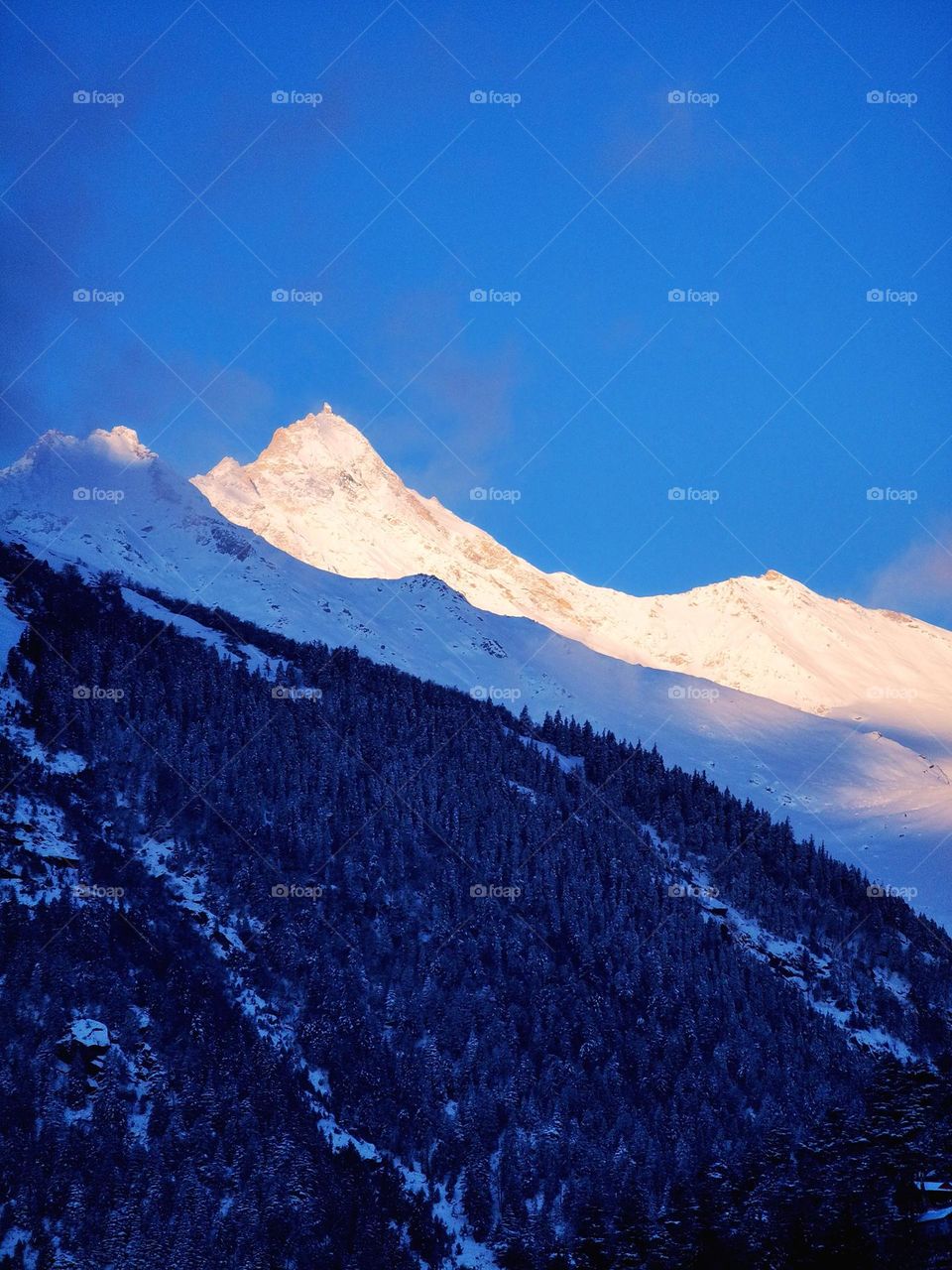 A Snowy Sunrise mountain