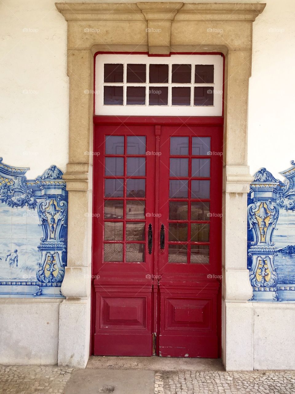 Red old door 
