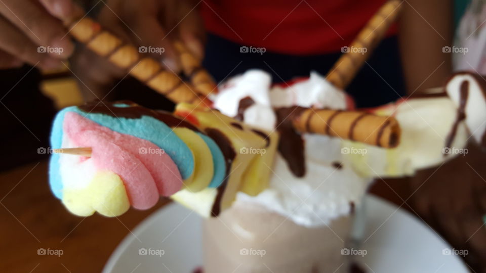 Close-up of monster ice cream
