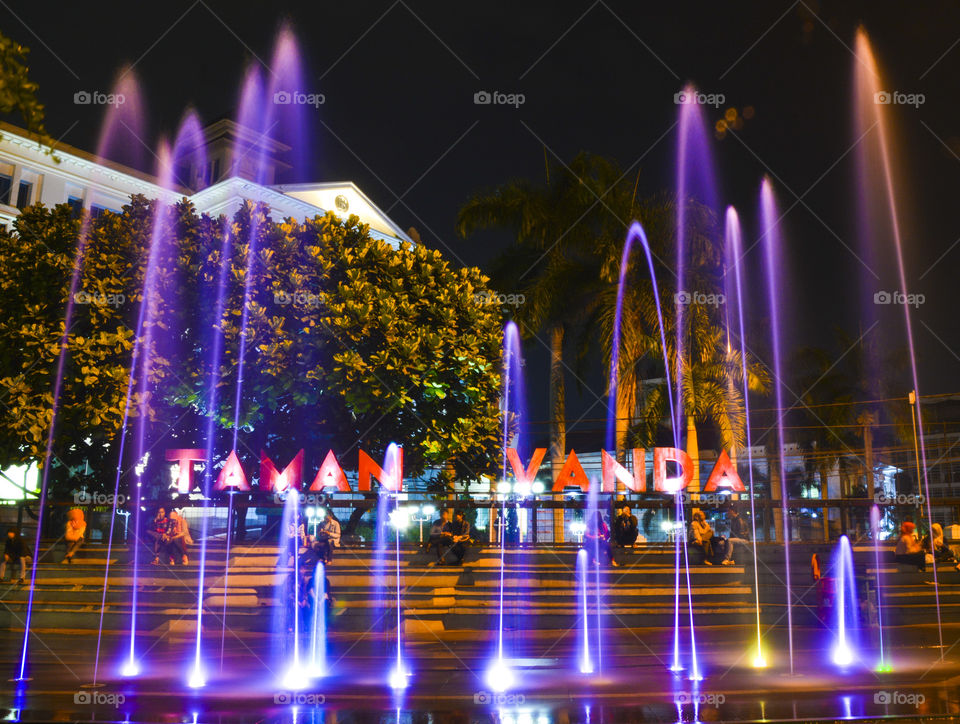 Glowing waters Taman Vanda,Bandung,Indonesia