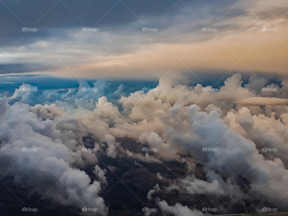 clouds view from airplane