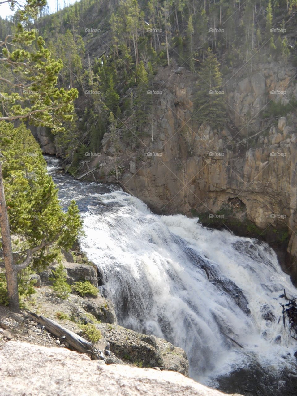 Waterfall on a hike in WY