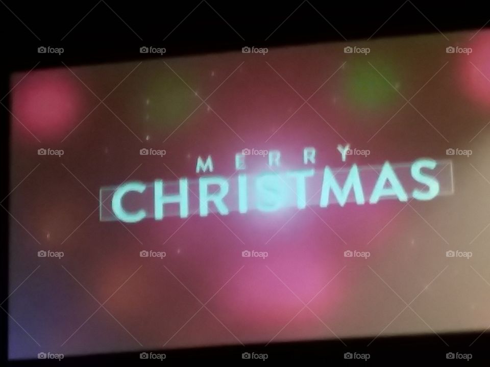 Merry Christmas on screen