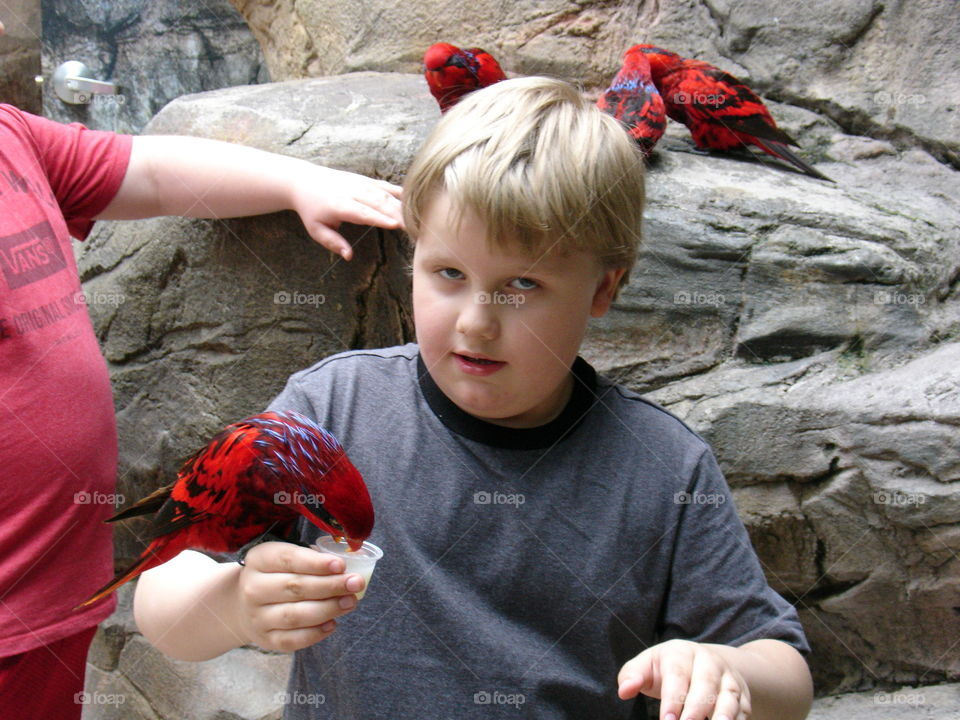 he's not real sure about trusting this bird