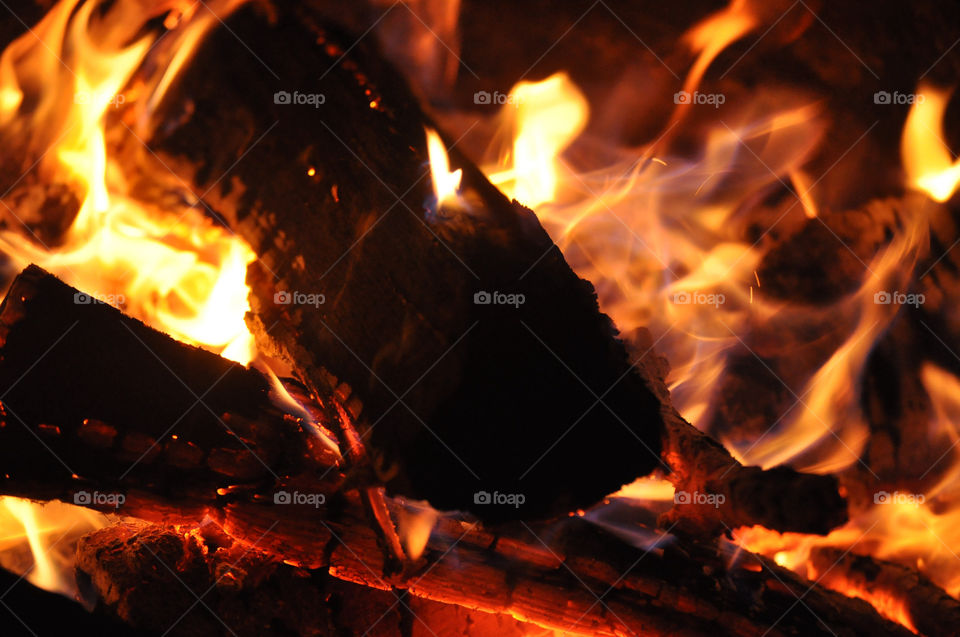 outdoors wood orange fire by refocusphoto