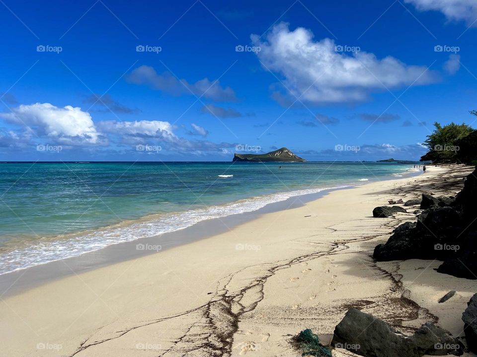 Waimanalo Beach in Waimanalo Hawaii 