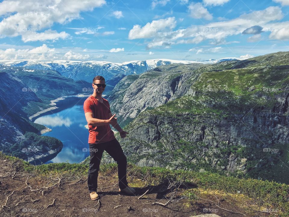 Hike at Trolltunga, Norway 