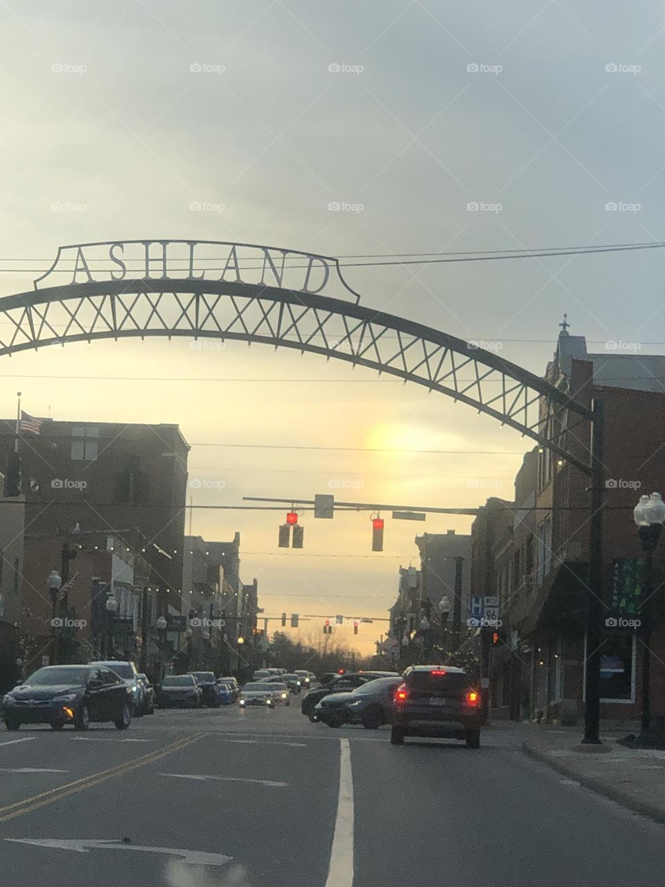 Welcoming you into Ashland Ohio is this lovely arch which marks the center of start of the center of town.