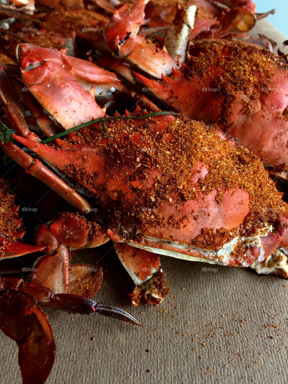 Delicious crabs. Steamed crabs are healthy