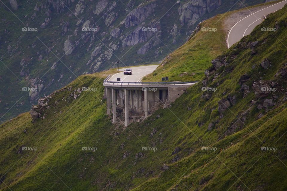 Vehicle On Furka Pass